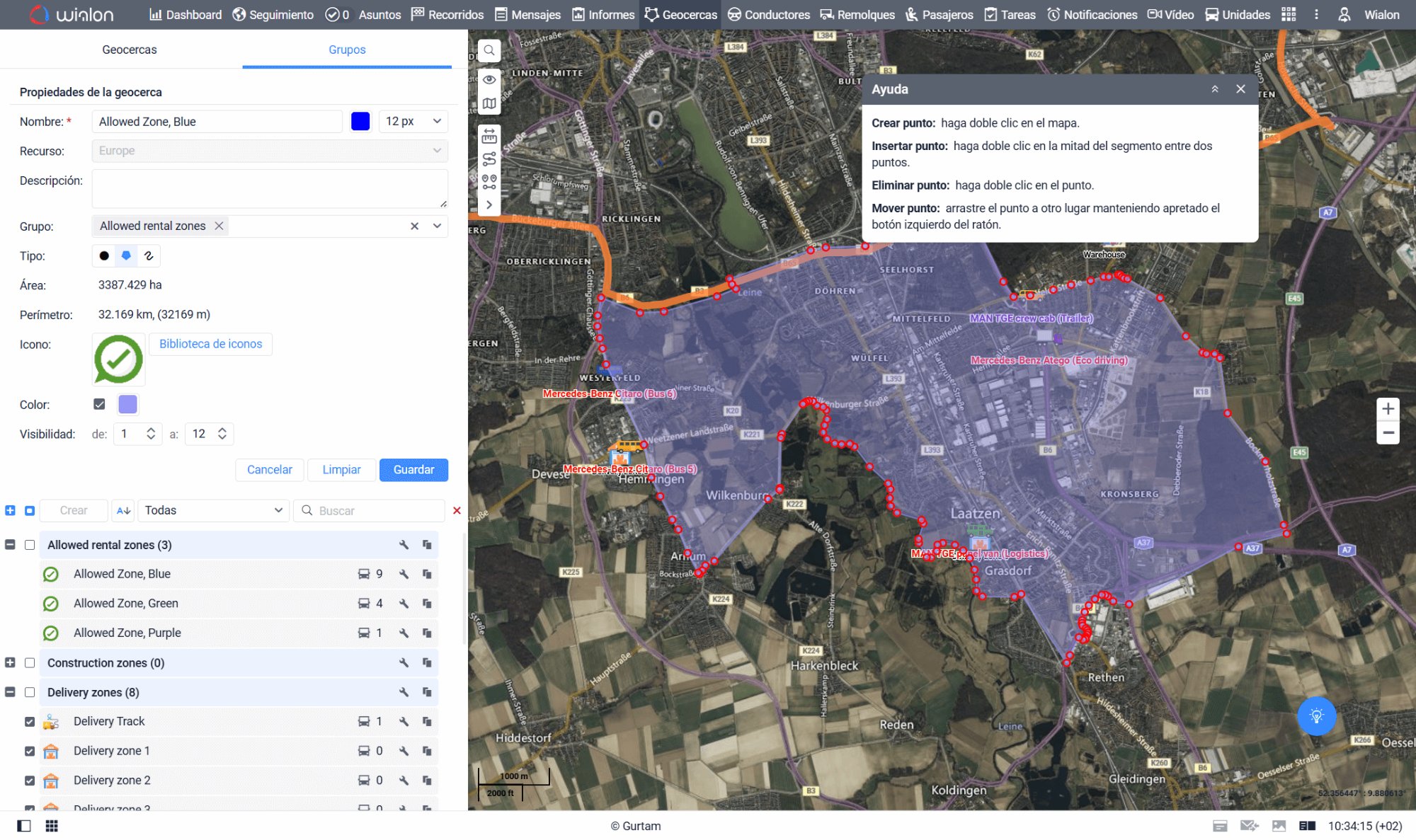 Panel de rastreo GPS de empleados en campo — mapa en tiempo real con geocercas y ubicación de vendedores